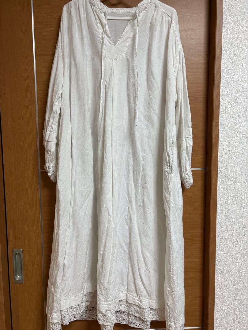 12月7日まで限定価格⭐︎【UpcycleLino】近江晒しレースワンピース