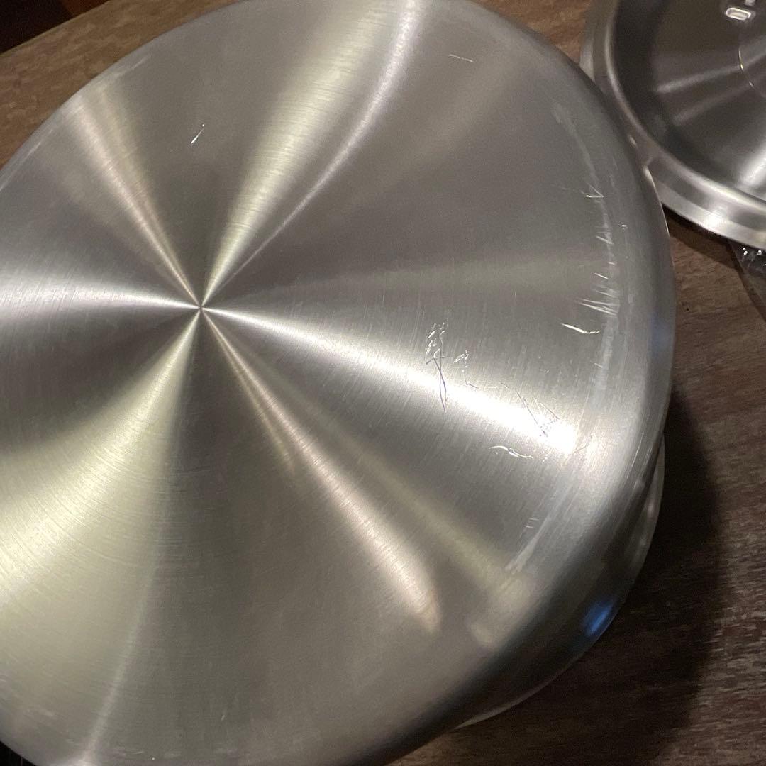 新品未使用！アカオ ＤＯＮ 硬質アルミ半寸胴鍋 33cm プロ仕様 業務用鍋