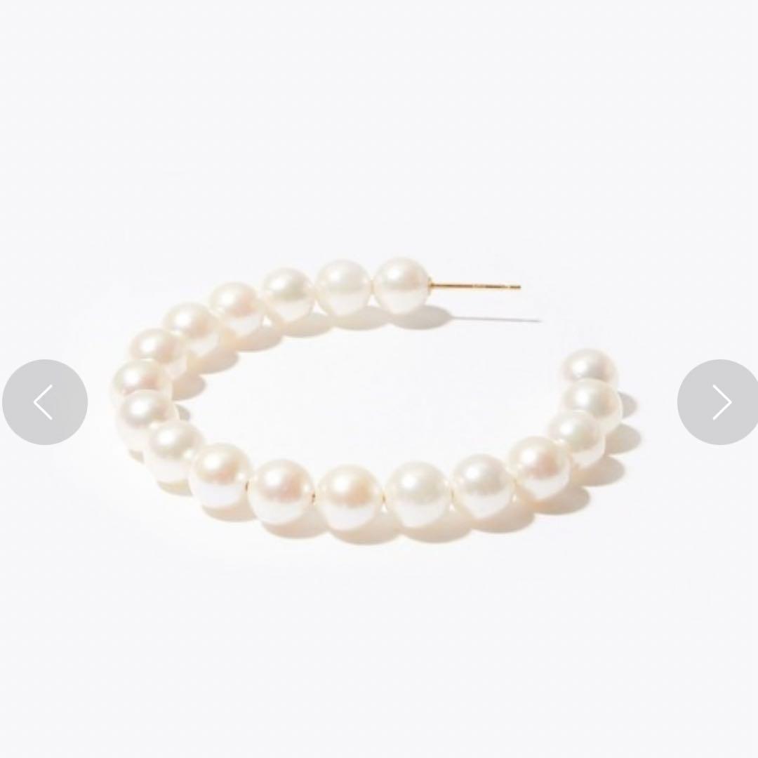 ARTIDA OUD アコヤパール ビッグ シングル フープ ピアス