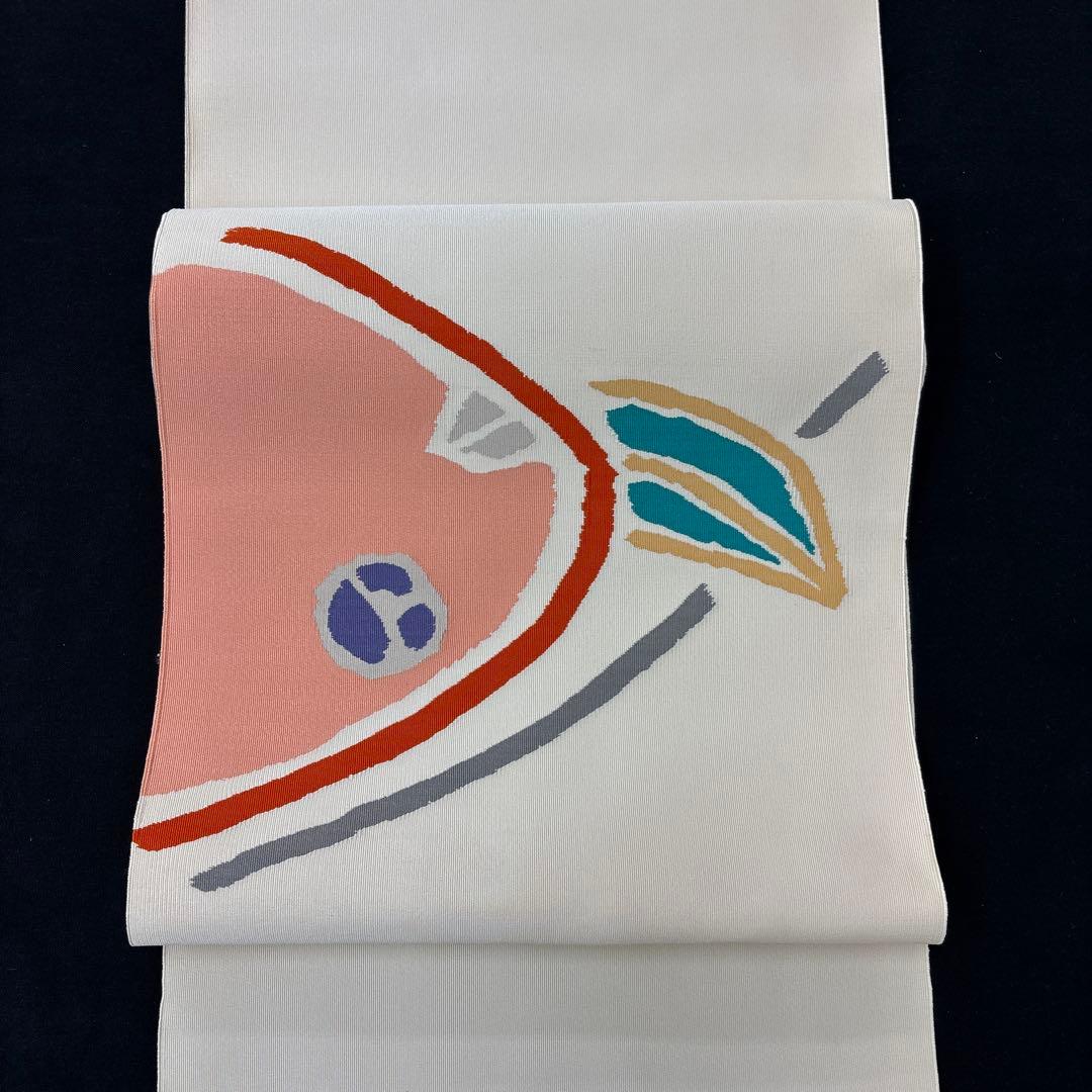 なっちー最高級品☆新品正絹手織本すくい工芸つづれ織八寸なごや帯袷、単衣適品