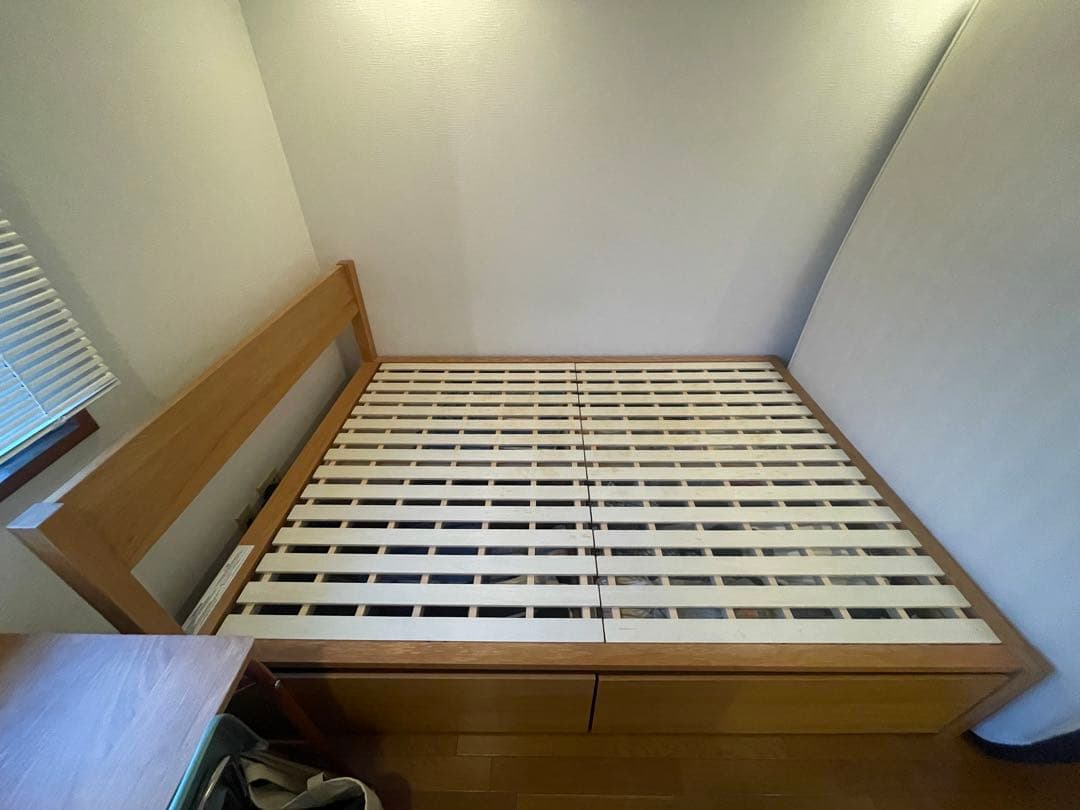 無印良品ダブルベッドフレーム収納付【2月末発送】