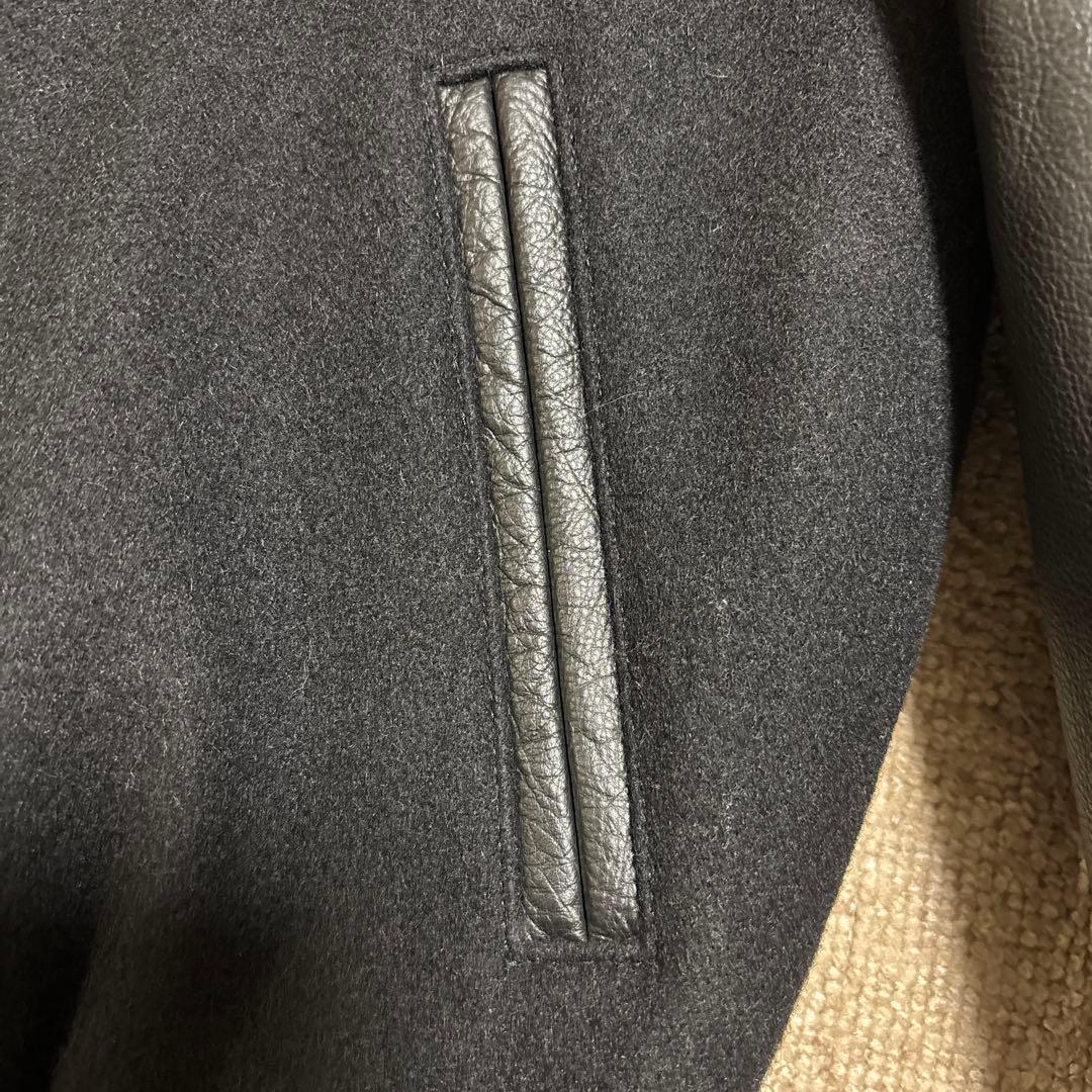 【早い者勝ち】訳ありゴールデンベアスタジャン黒ブラックレザーMサイズスタジャン