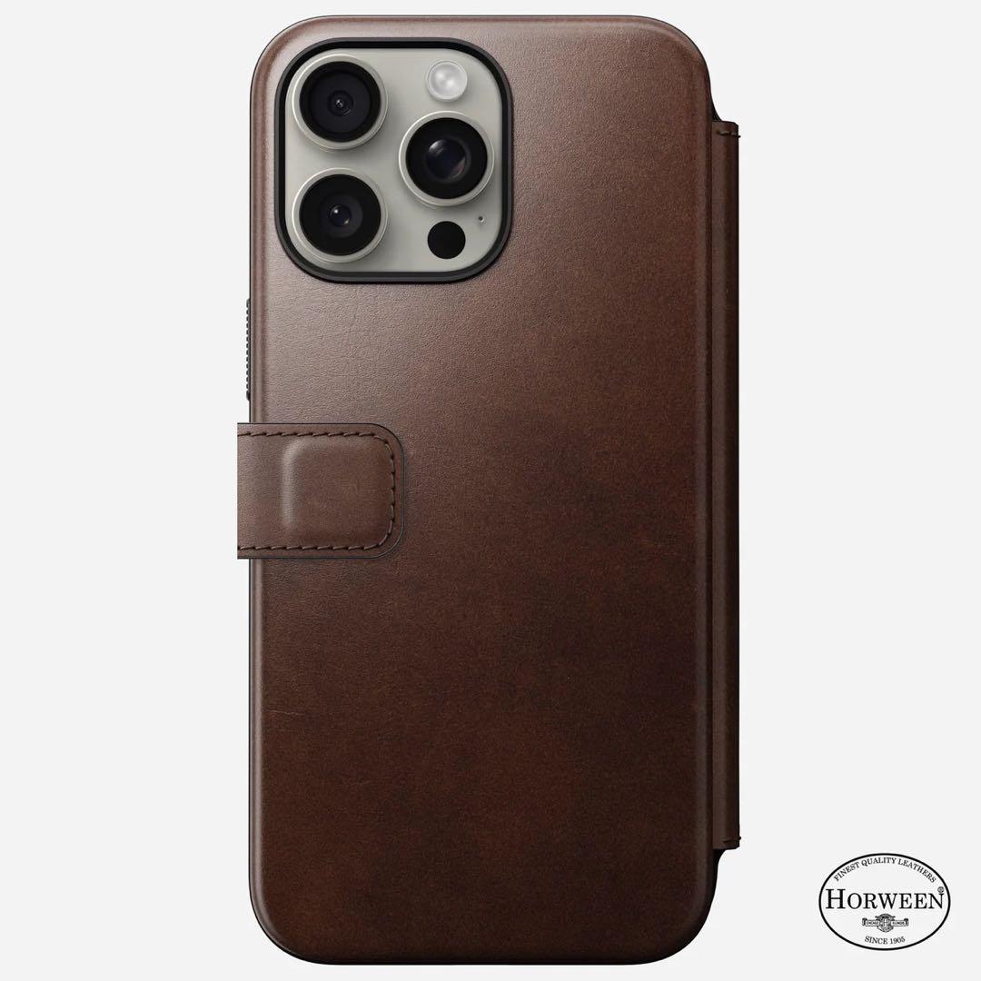 iPhoneアクセサリー NOMAD ModernLeatherFolio iPhone15 ProMax