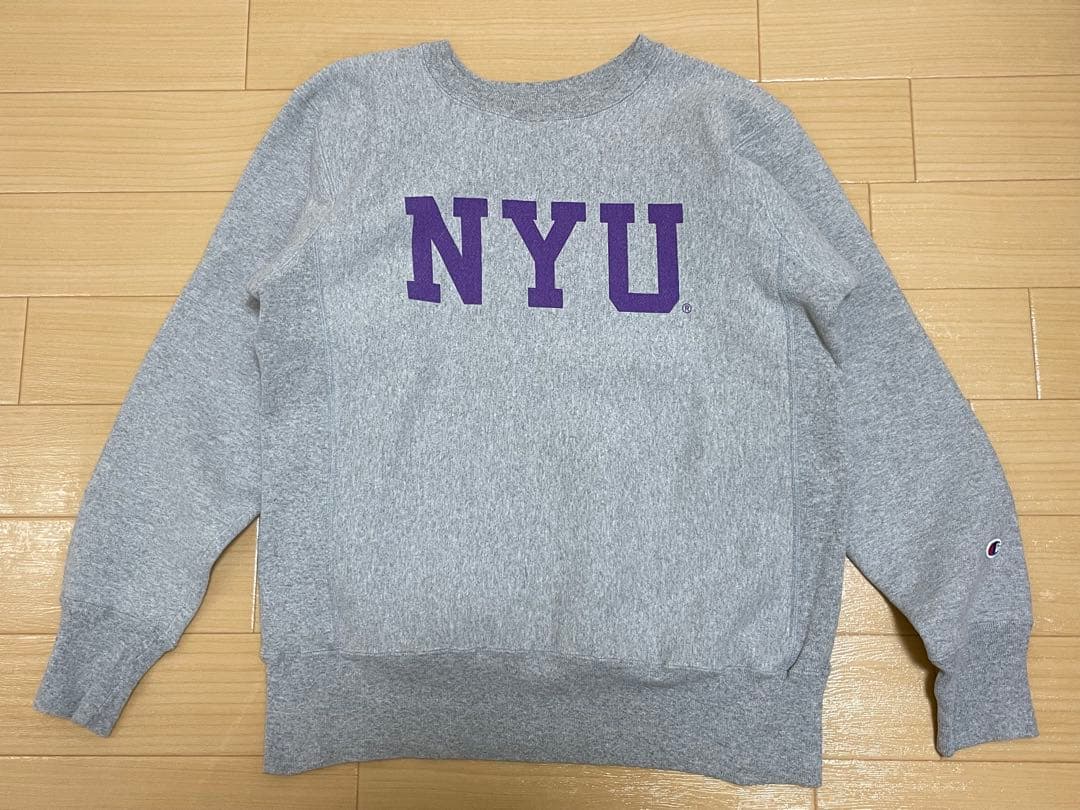 Champion NYU リバースウィーブ 赤タグ USA製 スウェット L