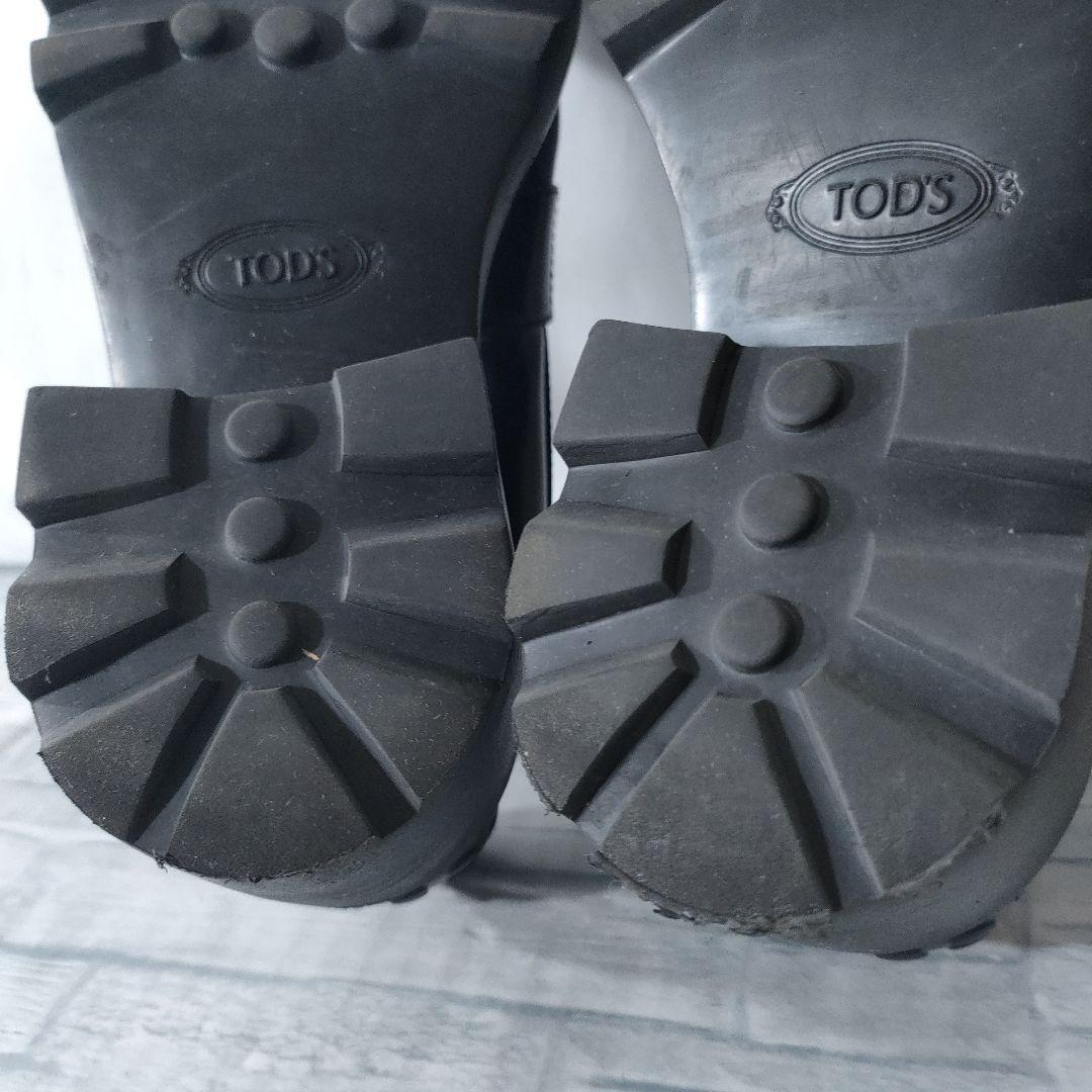 箱保存袋付き✨TOD'S　タイムレス　ローファー　ガラスレザー　厚底　36.5
