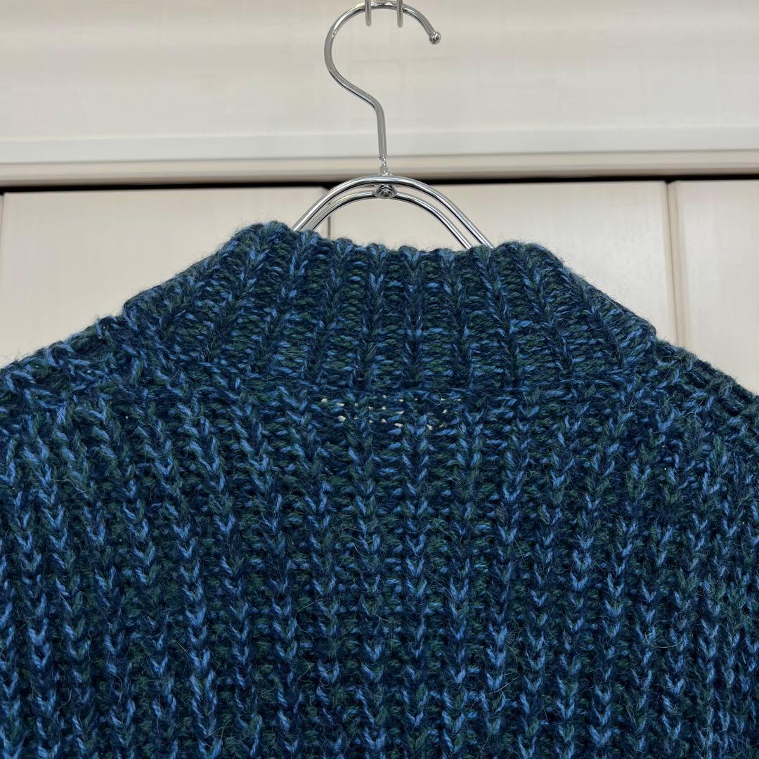 Drumohr ハイネック ローゲージ アルパカウール セーター カーディガン