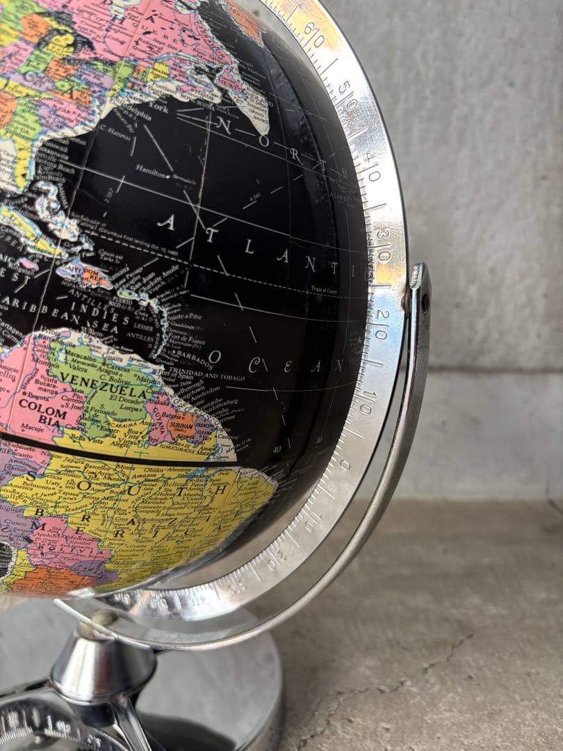 60s 70s 地球儀 黒 ブラックオーシャン REPLOGLE社 ヴィンテージ