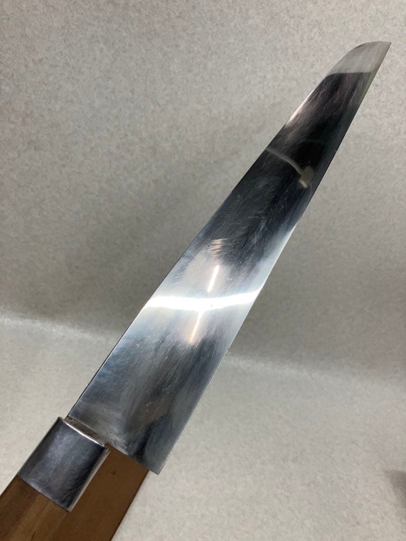 大きめ 職人手作り 和包丁 鎌型包丁 刃渡り約31cm 全長47.5cm