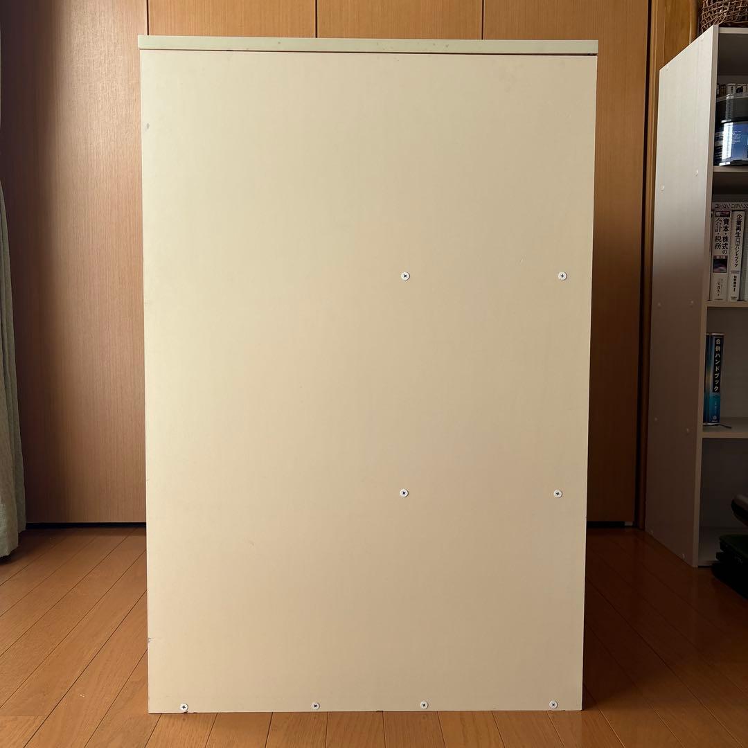 ぽん家具　ホワイト・本収納・押入れ整理ラック(スライドタイプ)