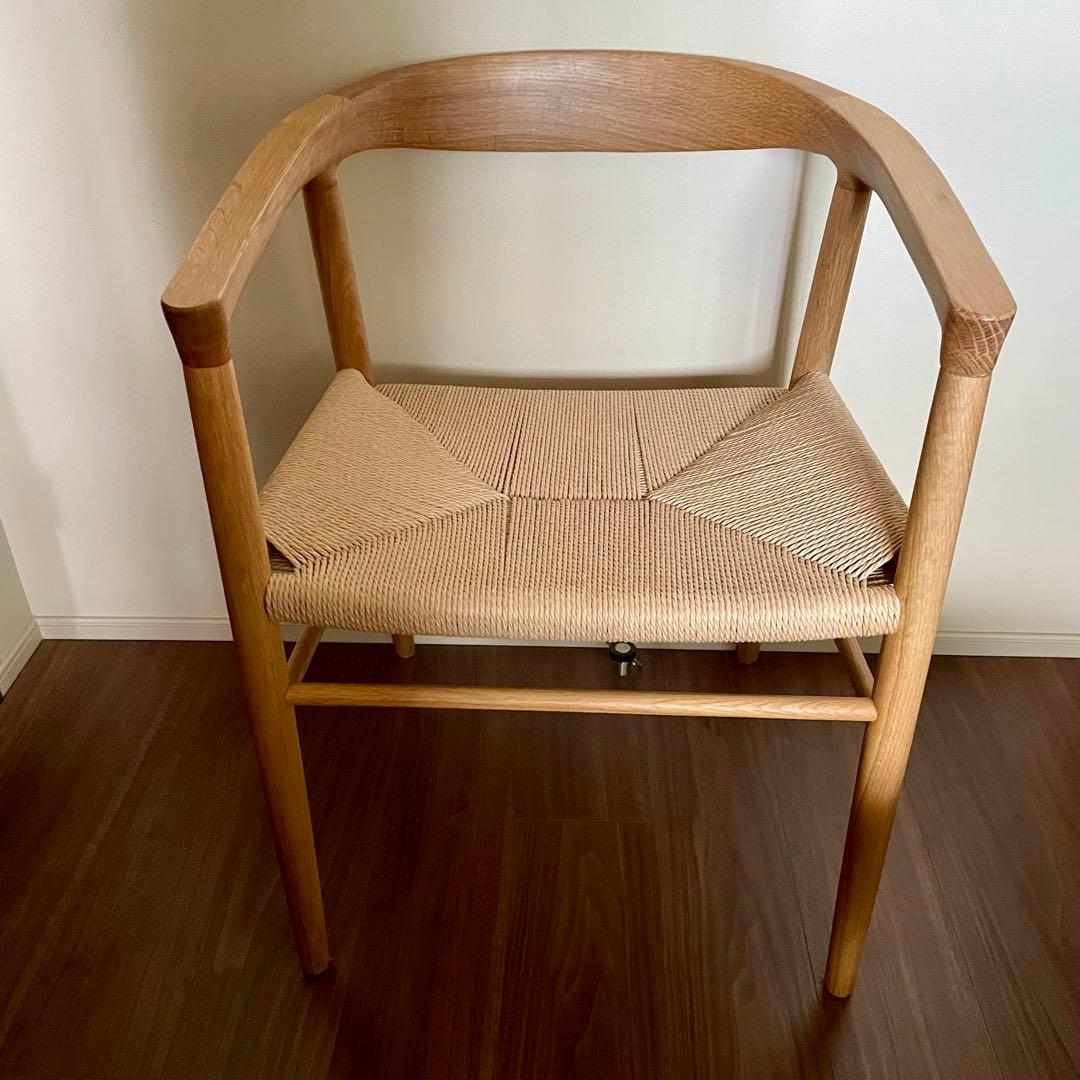 み★美品★ 無印良品　オーク材ペーパーコードアームチェア