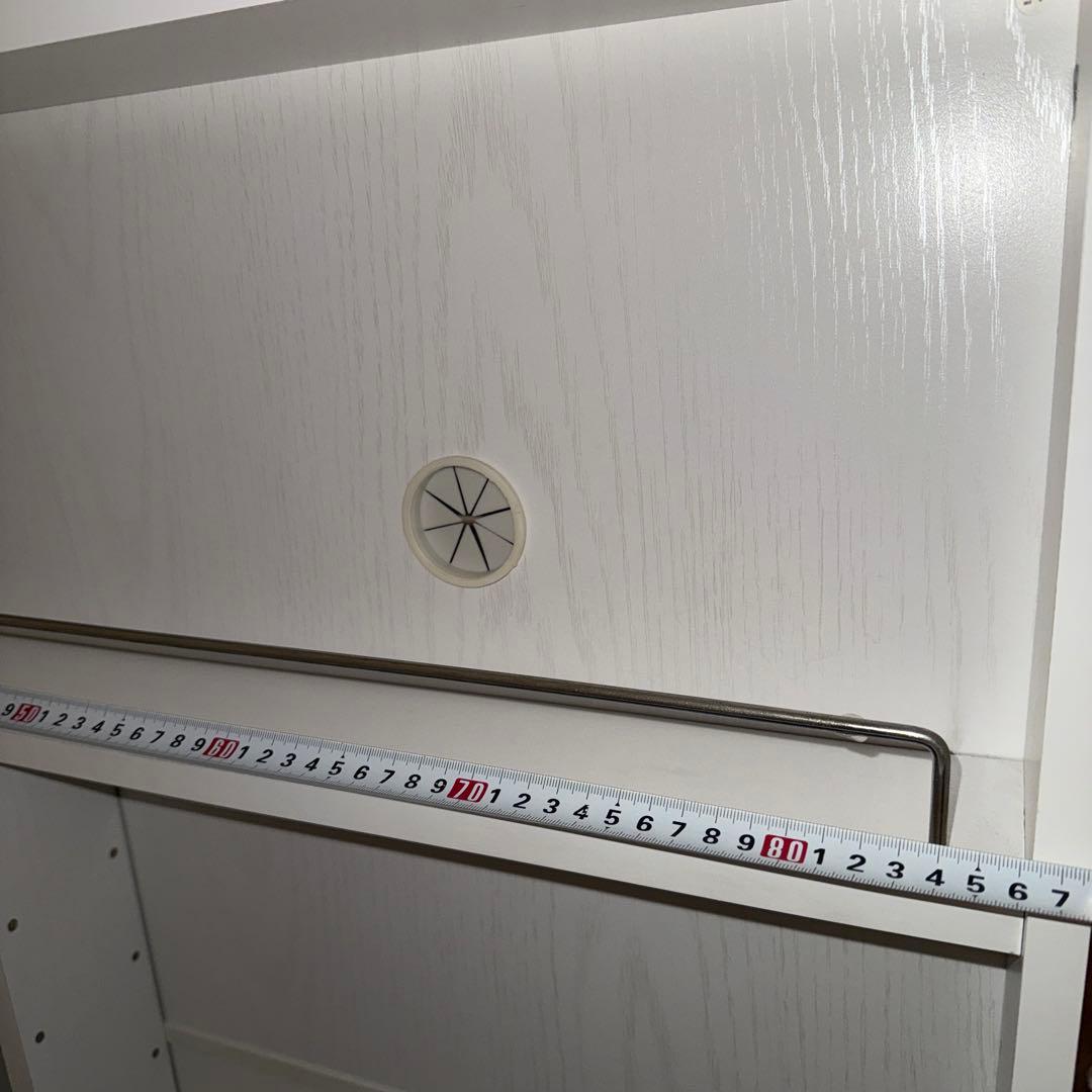 ホワイト収納キャビネット 約90cm