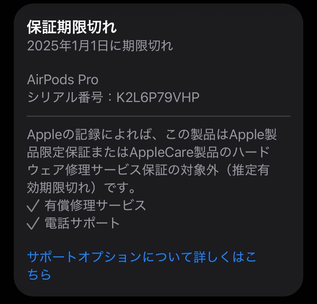 AirPods Pro第2世代　TYPE-C 本体 ホワイト 充電ケース付き