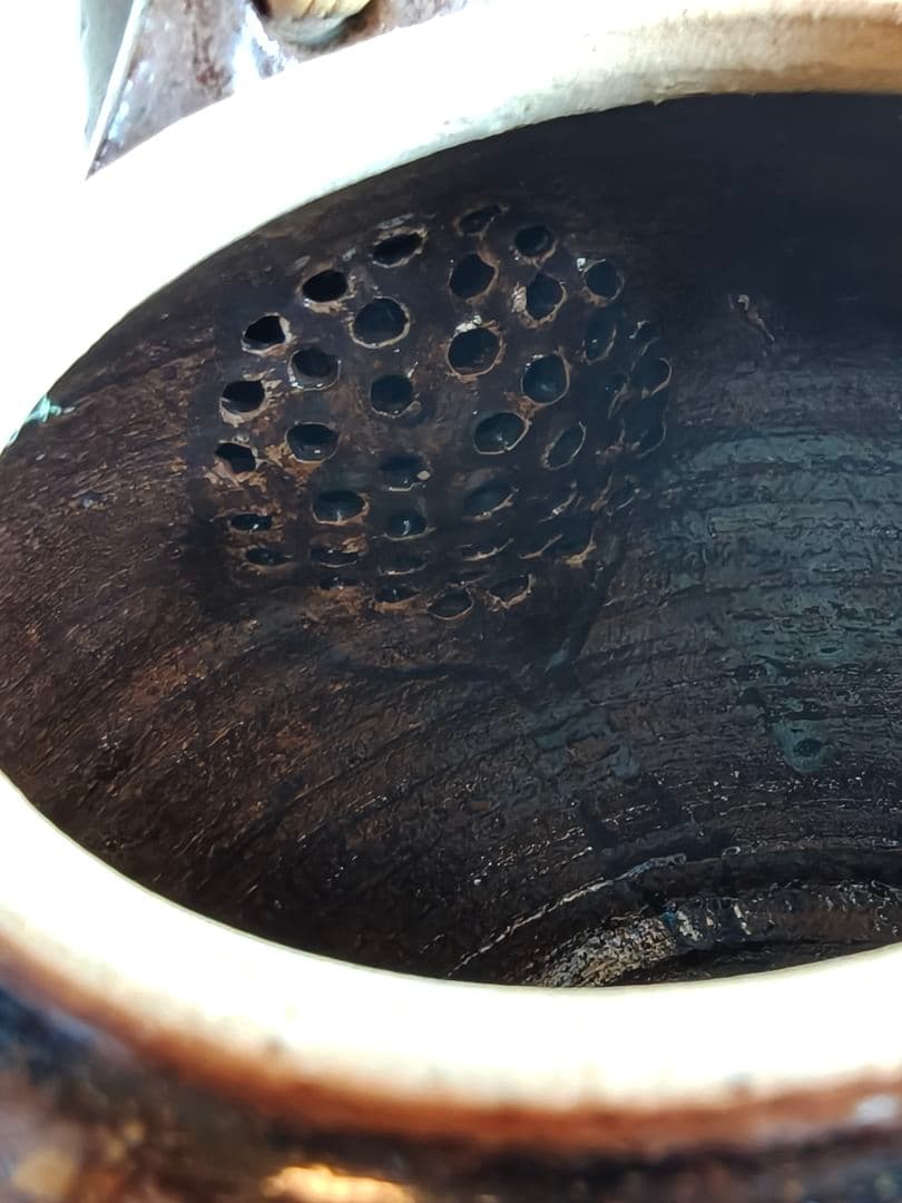 出西窯　古作　丸文土瓶　島根民藝　民芸　土瓶　バーナード・リーチ　濱田庄司