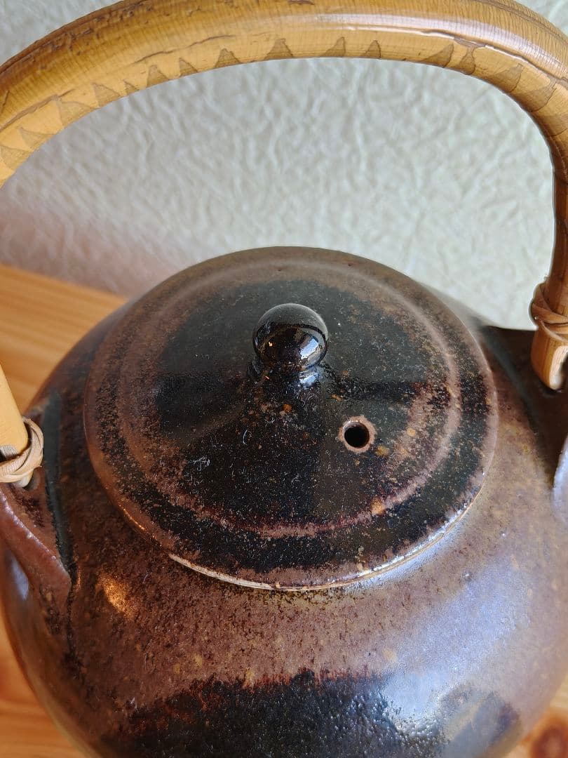 出西窯　古作　丸文土瓶　島根民藝　民芸　土瓶　バーナード・リーチ　濱田庄司