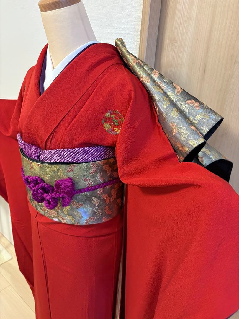 saki様 振袖のみ　赤 刺繍 sMH2511051