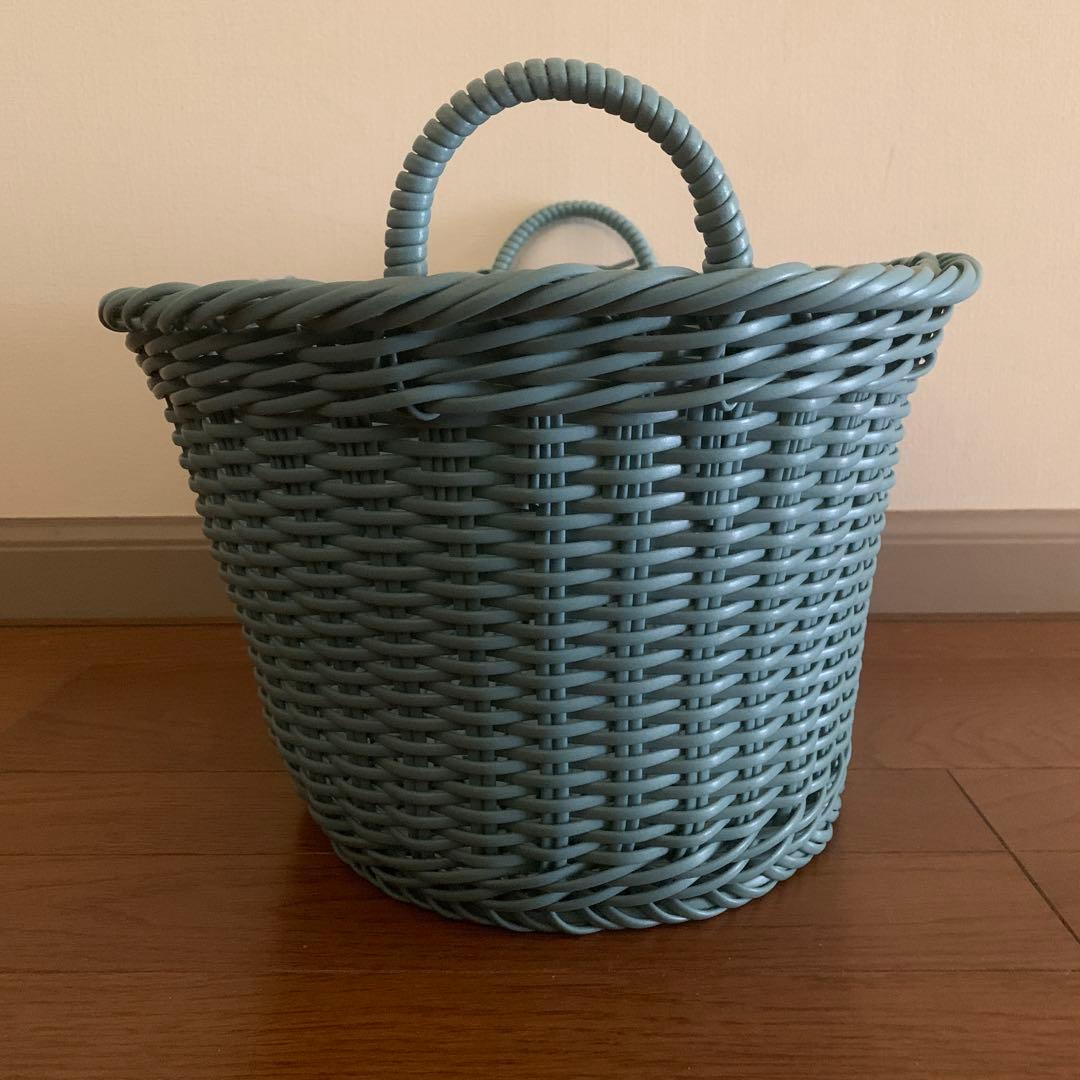 フェリシモ バスケット カゴ 3個セット ブルー