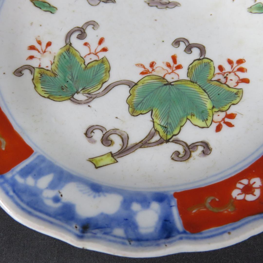 色絵皿 古伊万里 江戸 色絵付 鳳凰 雲 草文様 3枚 まとめ