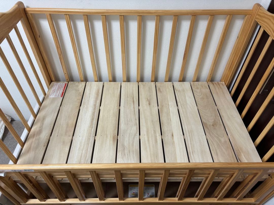 【大阪市内引取限定】カトージ　ベビーベッド＋組布団　セット　KATOJI