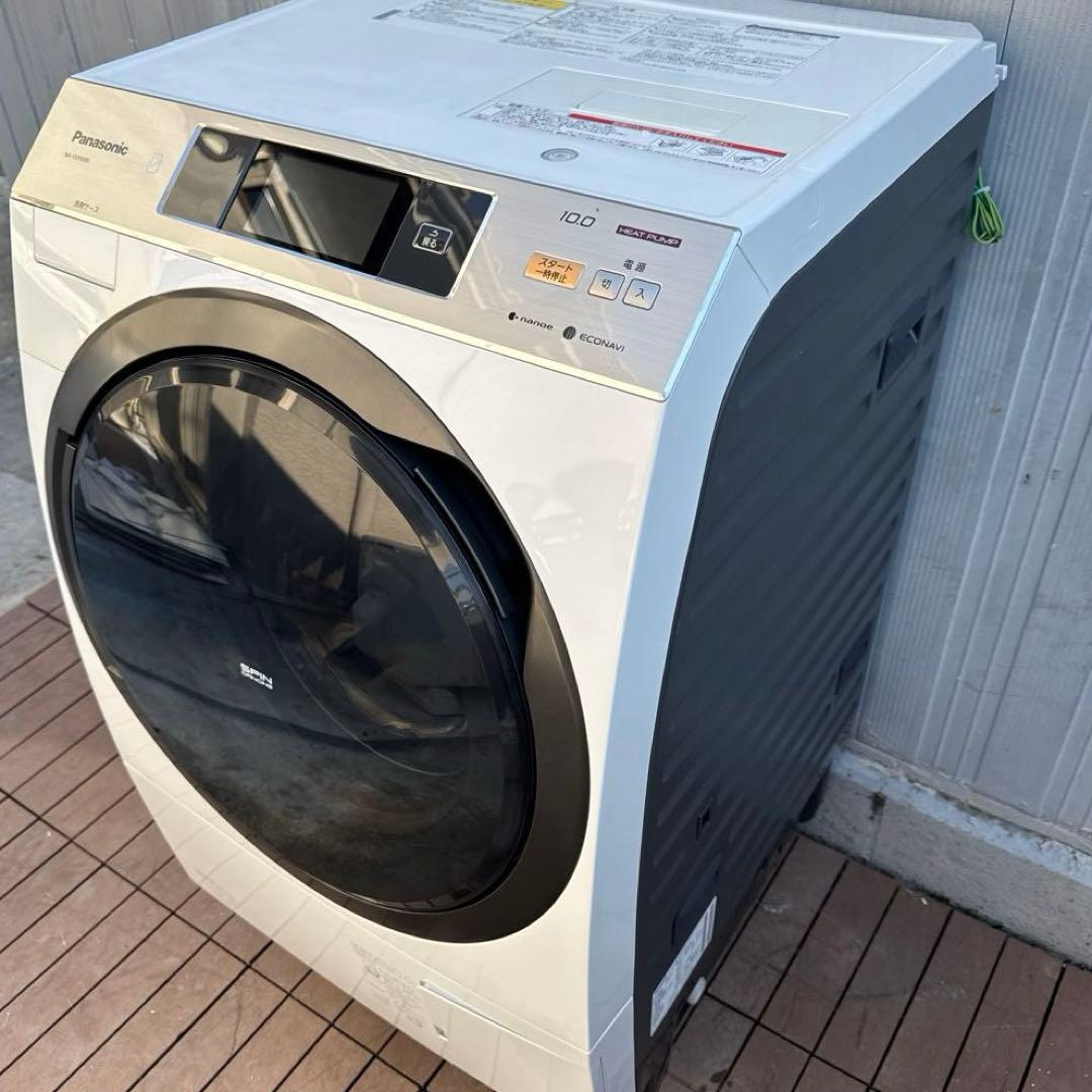 送料込 Panasonic ドラム式洗濯乾燥機10kg/6kg インテリアドラム
