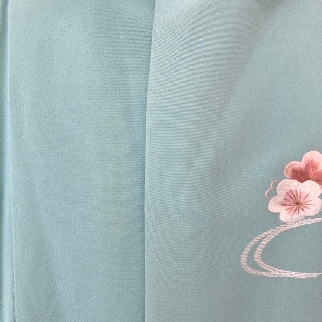 ★淡い水浅葱色　身丈157 刺繍　訪問着　着物　NO44 フルセット可