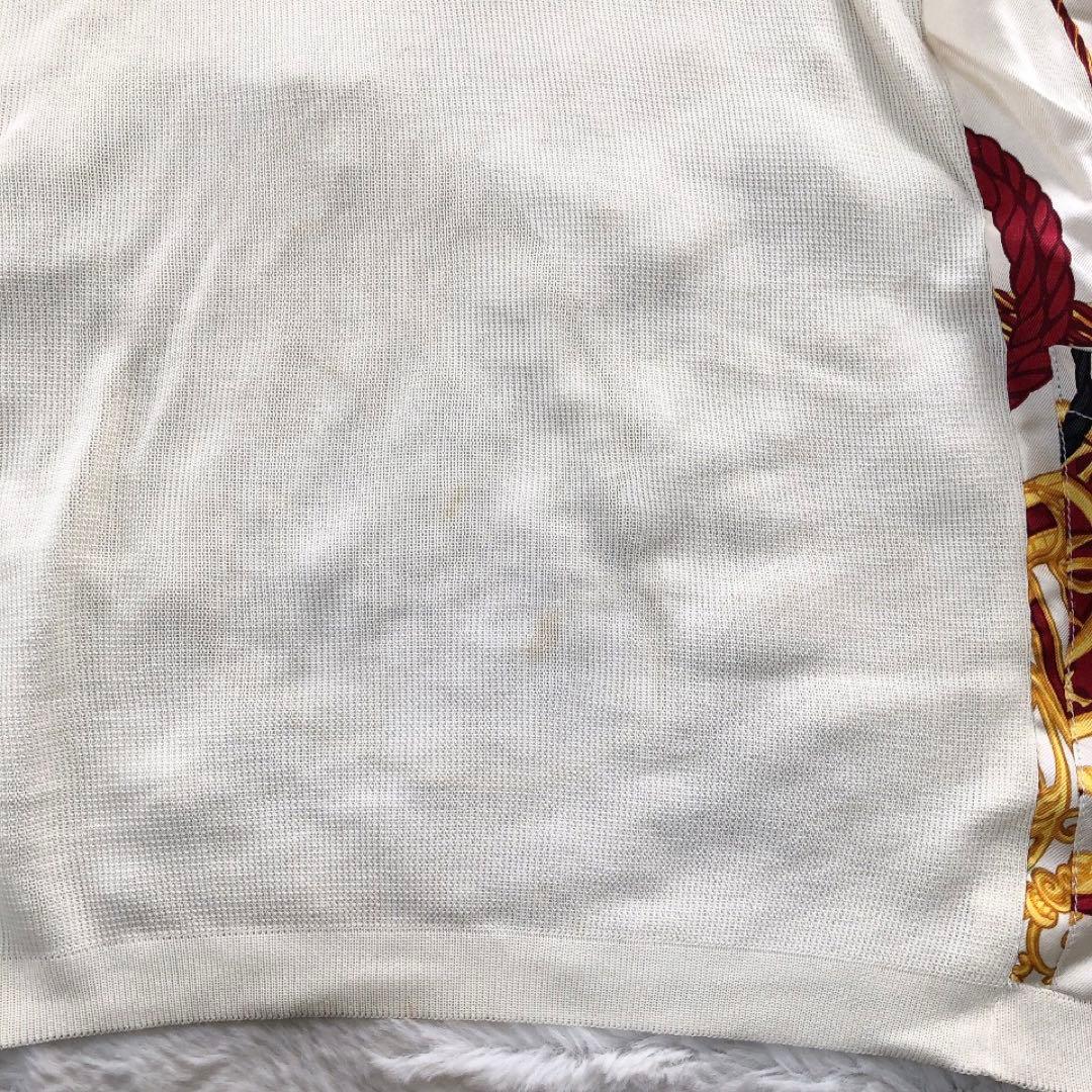 CELINE*セリーヌ　ヴィンテージカーディガン　ロープ柄　シルク100% 38