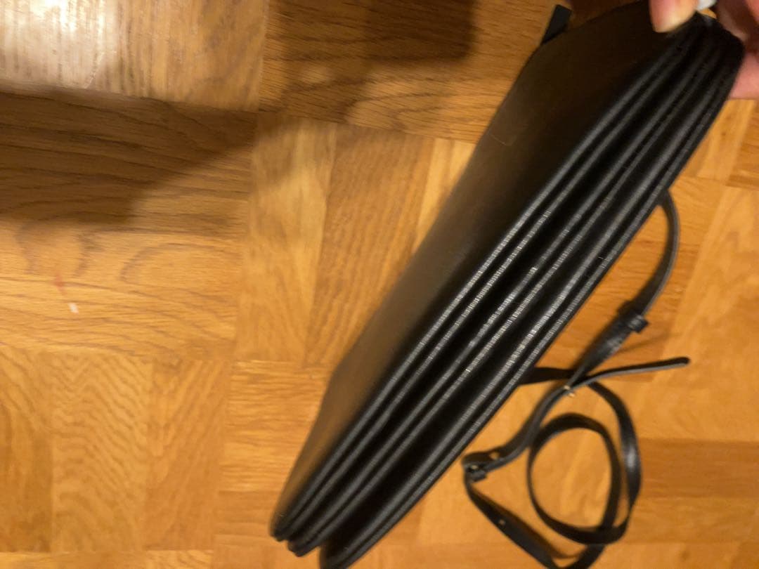 セリーヌ黒 レザー ショルダーバッグ トリオ