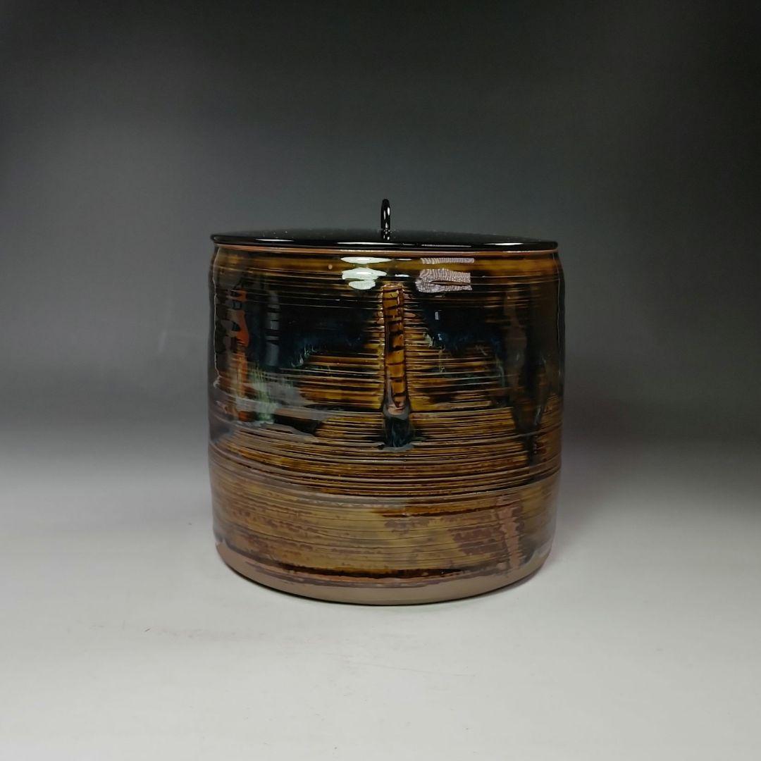 イ562 水指『亀井楽山造　鵬雲斎　極箱』『高取　管耳水指　共箱』茶道具