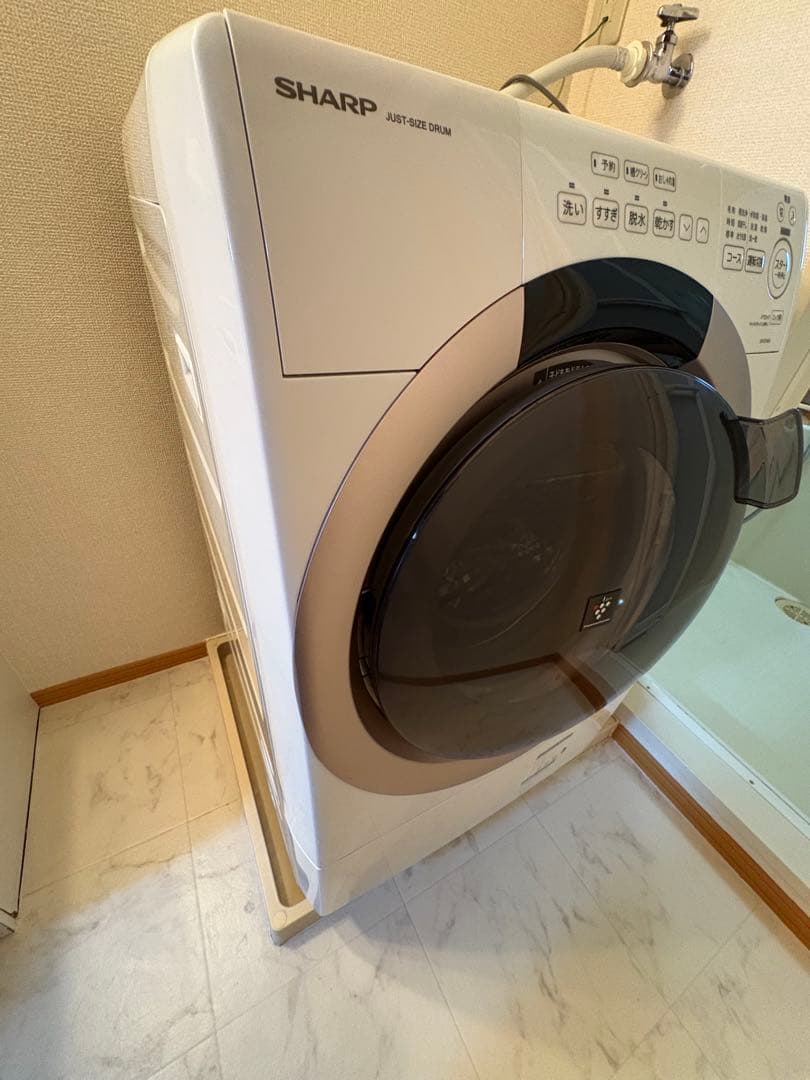【使用1ヶ月】SHARP ドラム式洗濯機本体 乾燥機能付