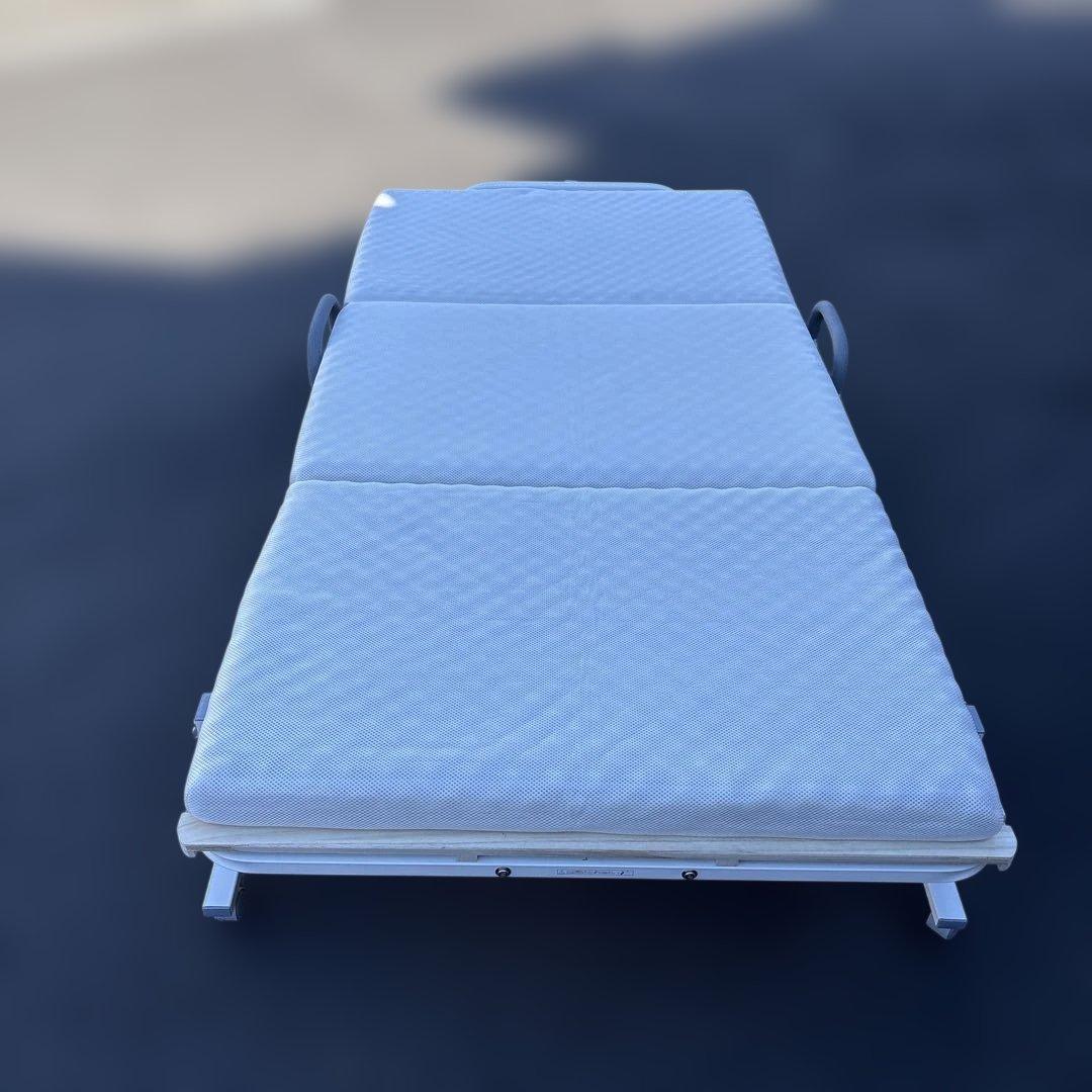 折りたたみベッド/シングルサイズ/木製/マットレス