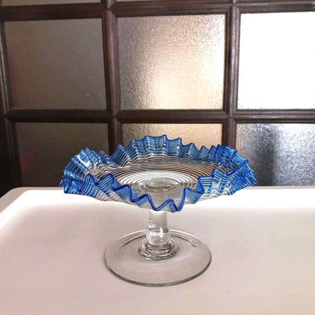 大正ガラス　コンポート　美品