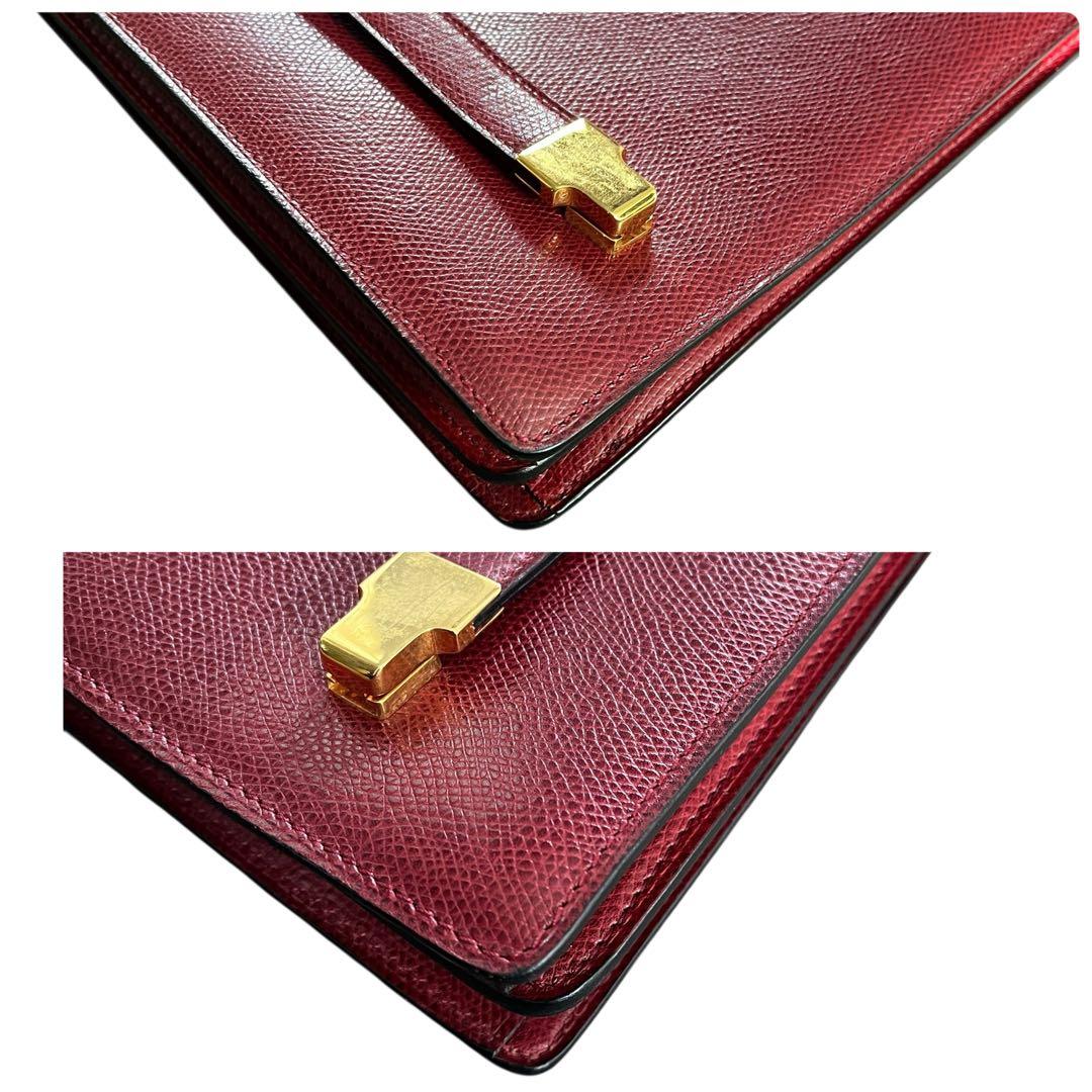 希少 美品級✨モラビト MORABITOビジネスバッグ 鍵付きバーガンディレザー