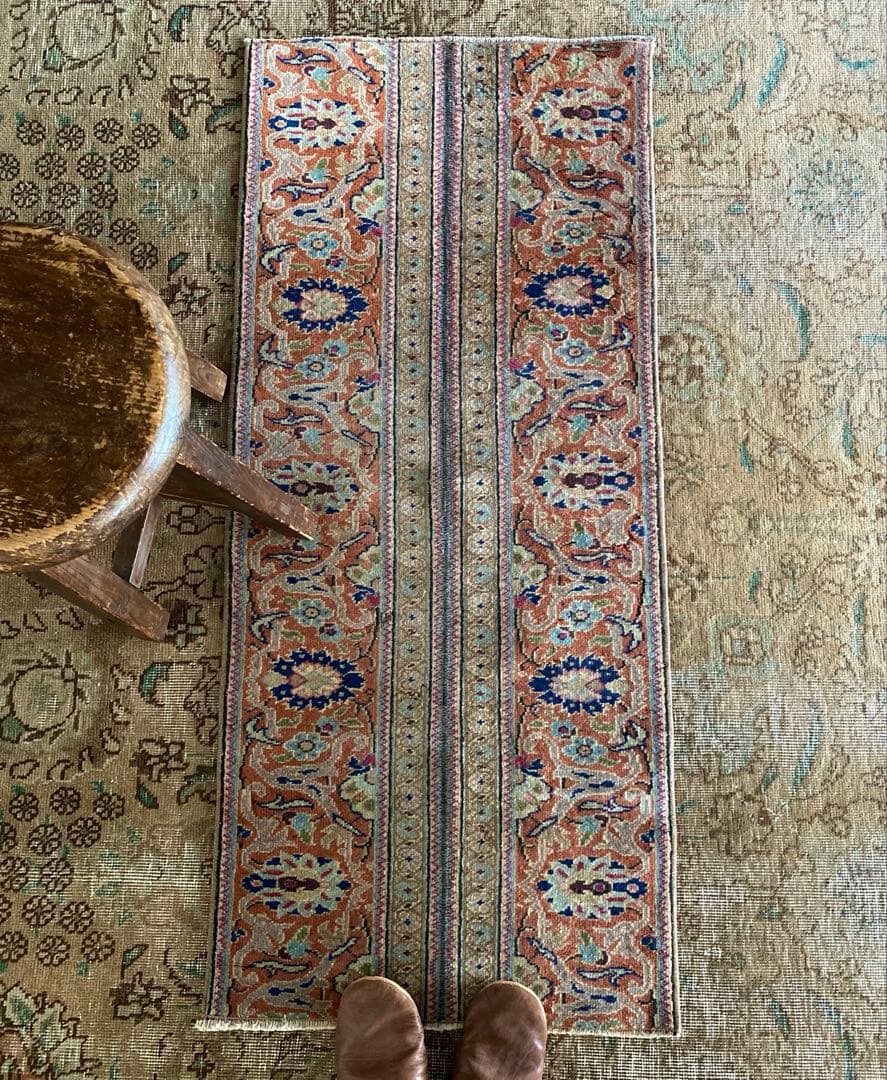 パッチワーク　ヴィンテージラグ　スモールラグ　トルコラグ