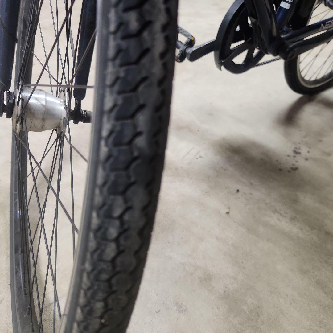 青 シティクロスバイク 前カゴ付き