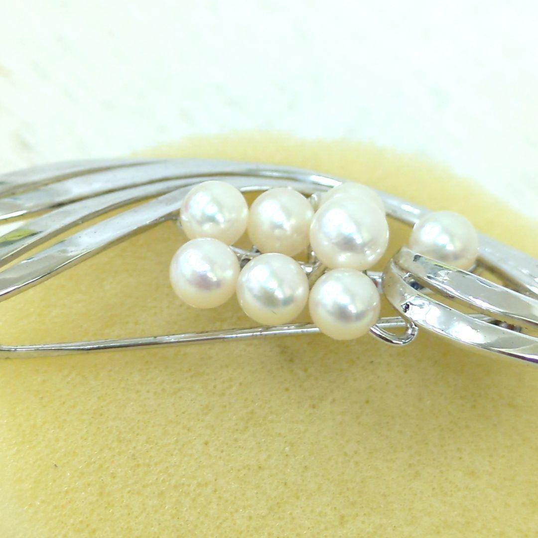 MIKIMOTO ミキモト パール 9粒 シルバー ブローチ