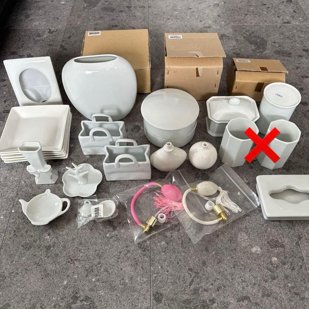 ポーセラーツ白磁19点