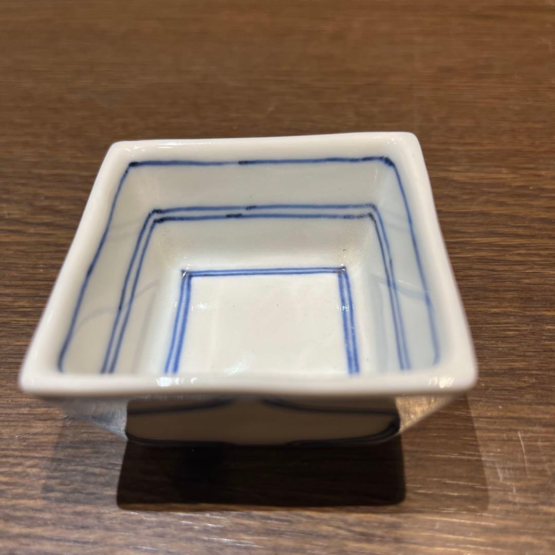 染付ひも絵角珍味入れ10客