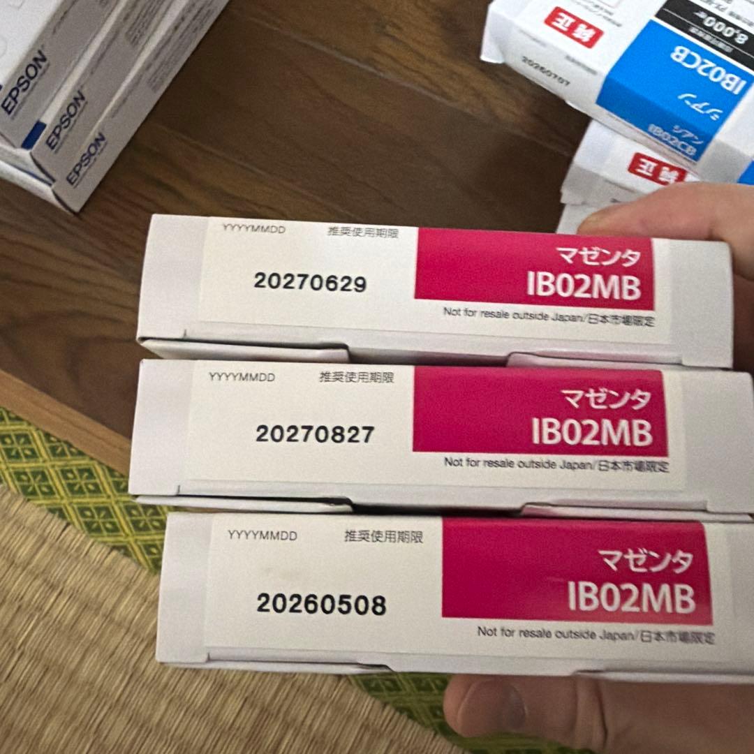 EPSON IB02CB、YB、MB、KB 純正　4色　11個