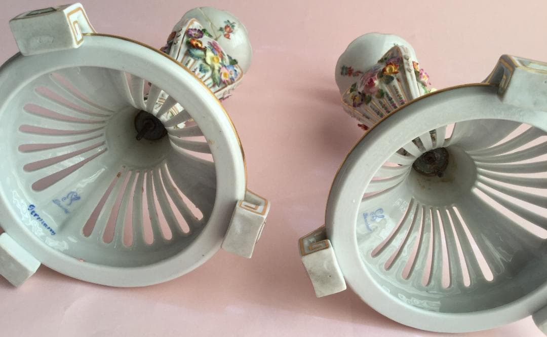 レア ドレスデン カールティーメ ペアキャンドル