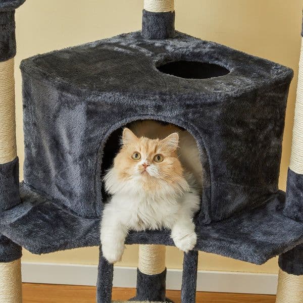 MWPO ベージュキャットタワー 高さ217-238cm