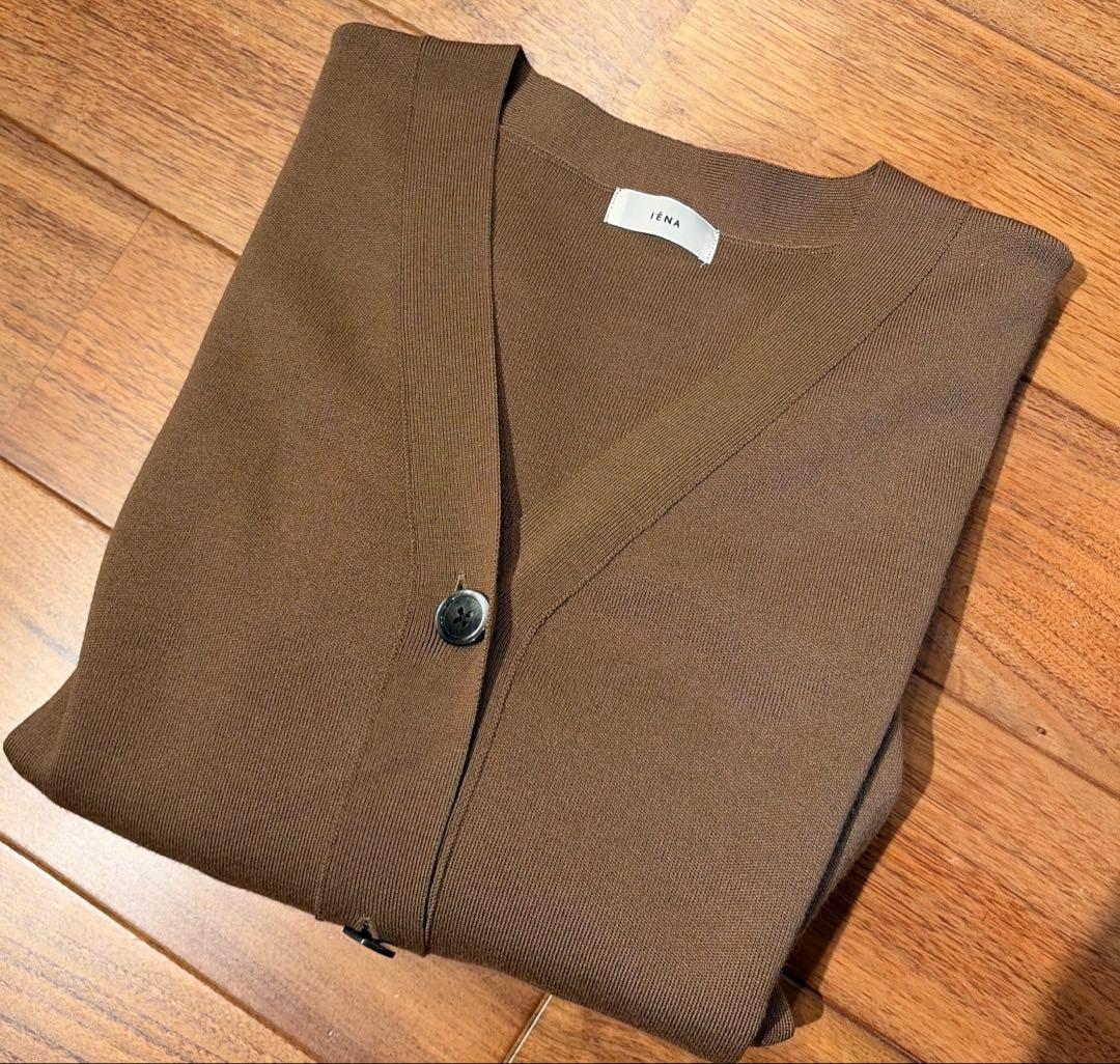 2025AW IENA スーパーファインスムースショートカーディガン