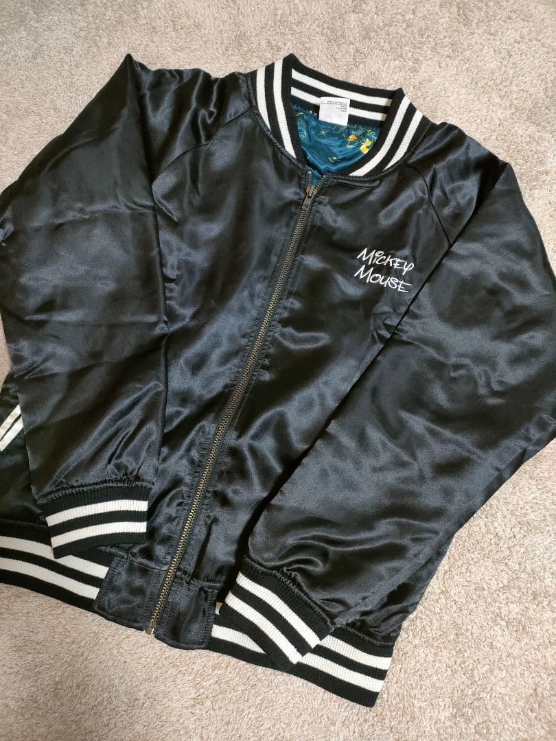 ディズニー刺繍スカジャン　【ミッキー＆フレンズ】ドラムミッキー　 レア品