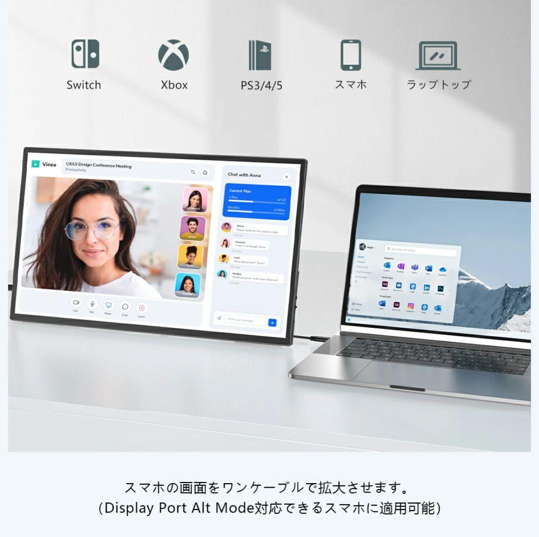 【新品未開封】21.5型 120Hz/フルHD ポータブルモニター 非タッチ式