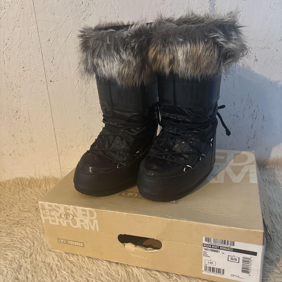 ♡美品♡ MOON BOOT TECNICA テクニカ　ムーン　ファー　ブラック