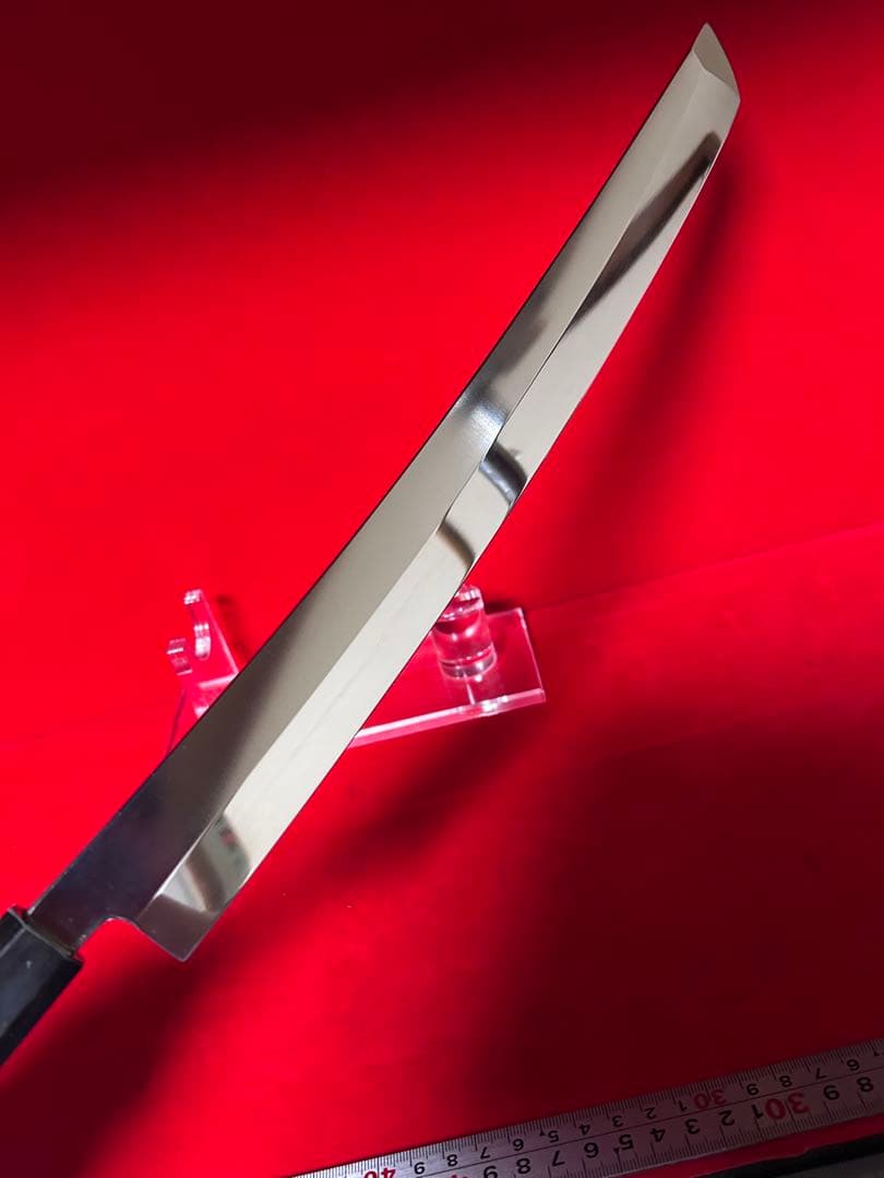 01548 包丁　先丸型　尺三　鏡面仕上げ　箱付　未使用品