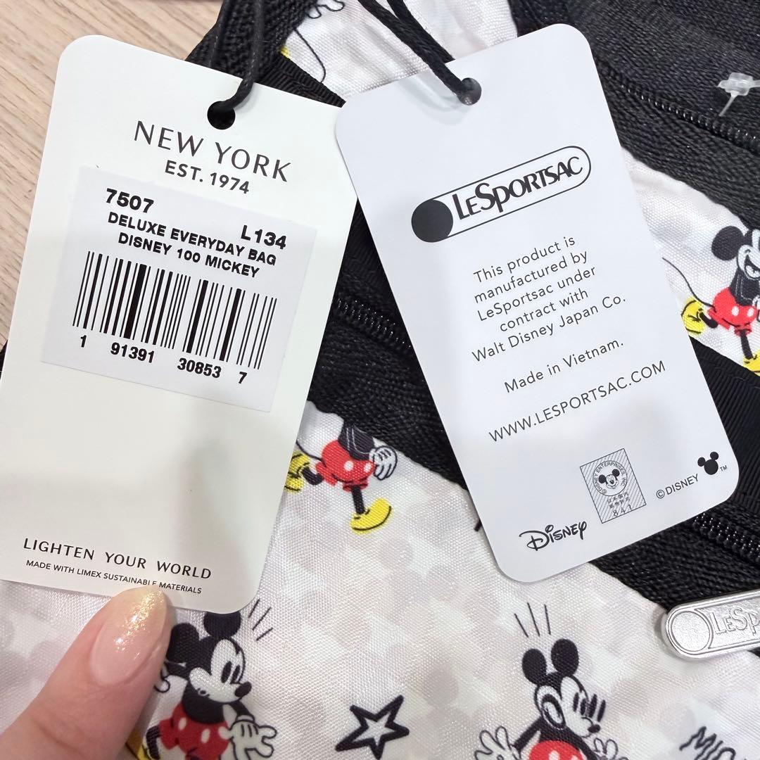 【新品】LESPORTSAC ディズニー100周年　ショルダーバッグ　ポーチ付