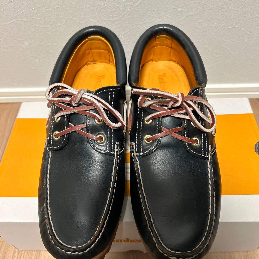 Timberland 黒 モカシンデッキシューズ