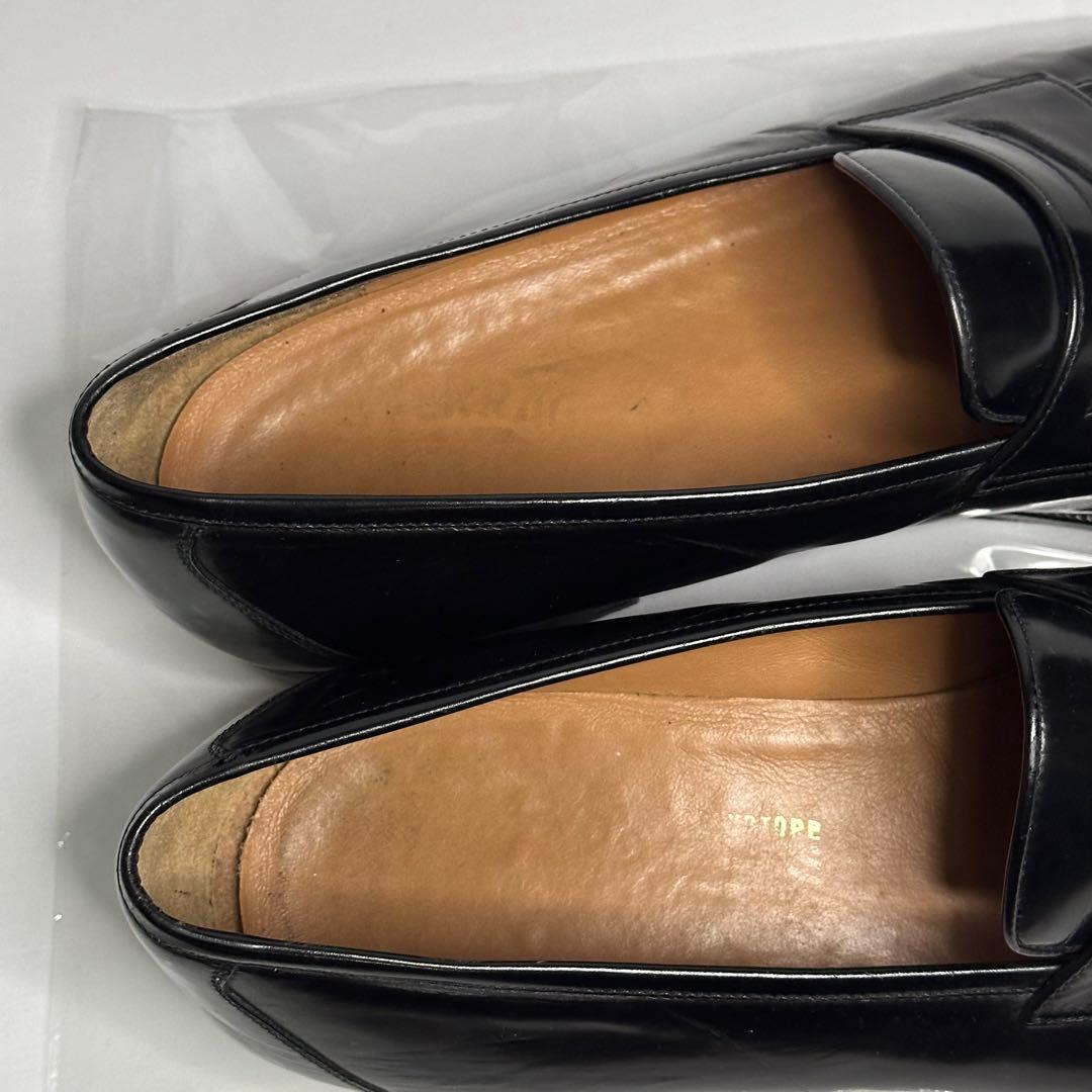 フェラガモ☆メンズ☆革靴☆レザーローファー☆ブラック☆サイズ9.5 D☆186