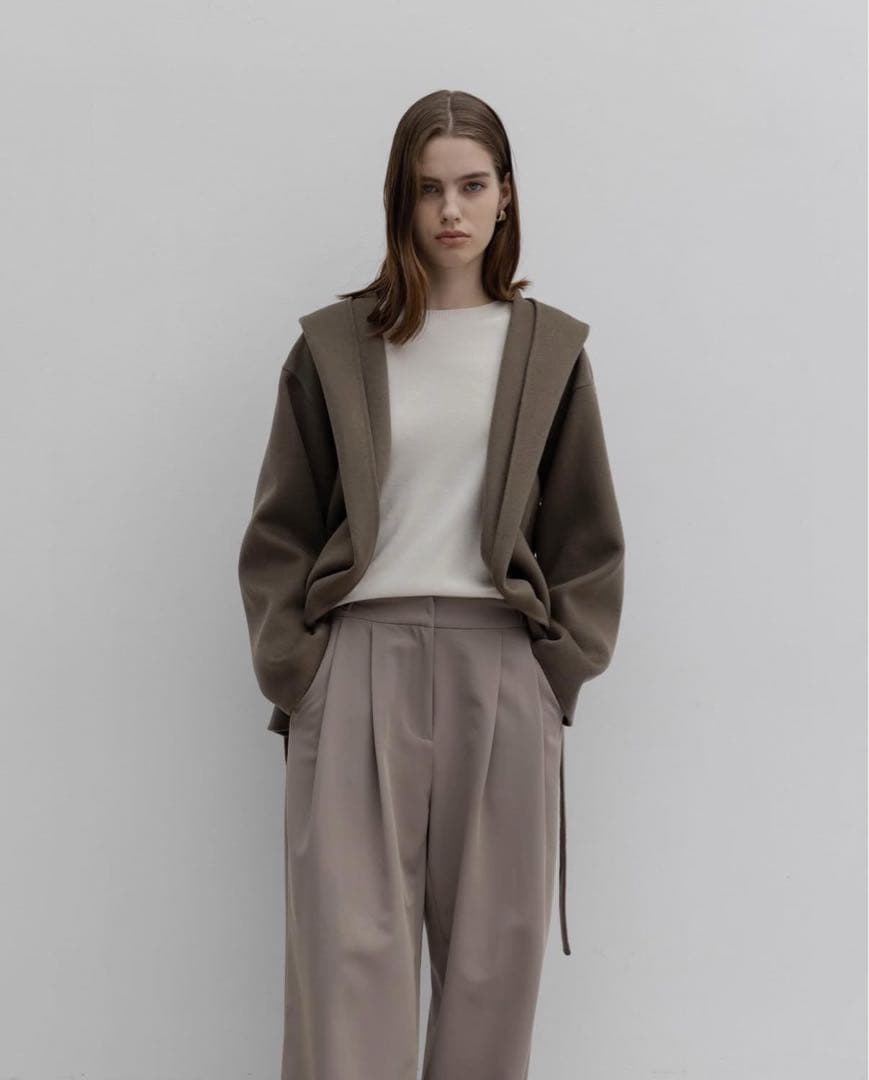 nae ウールコート フーディー フード付きコート