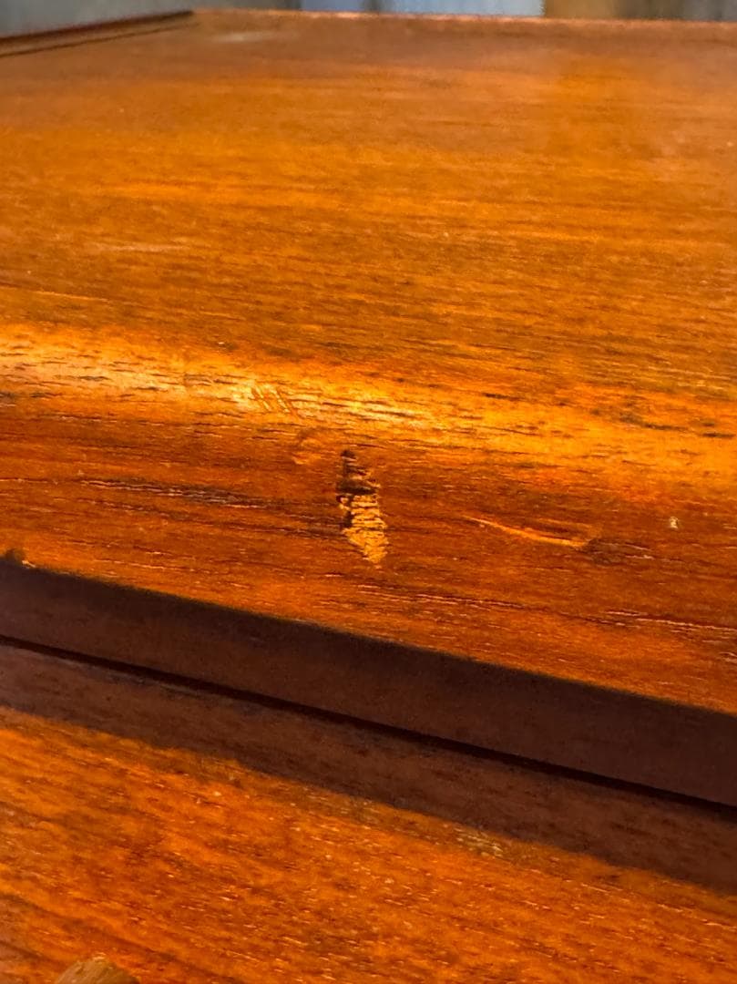 北欧ヴィンテージ　ソーイングテーブル　チーク材　デンマーク　アンティーク