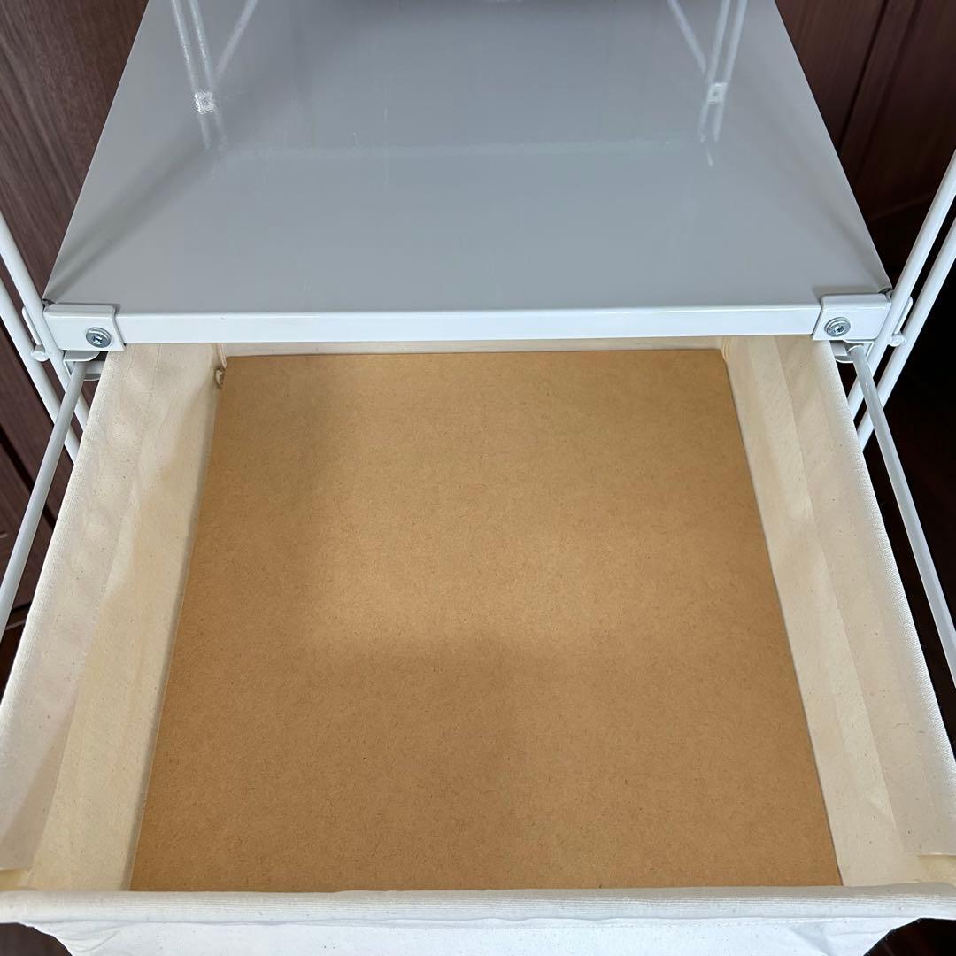 ま*ー様 無印良品　スチールユニット（帆布）バスケットセット シェルフ　グレー